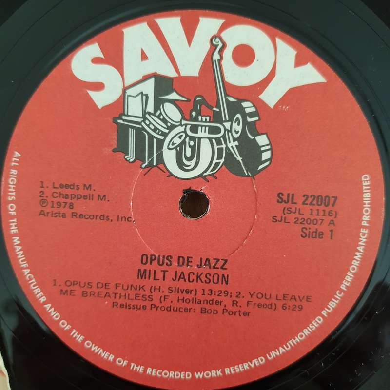 Milt Jackson  Opus De Jazz - Vinyl LP Record - Very-Good+ Quality (VG+) (verygoodplus)