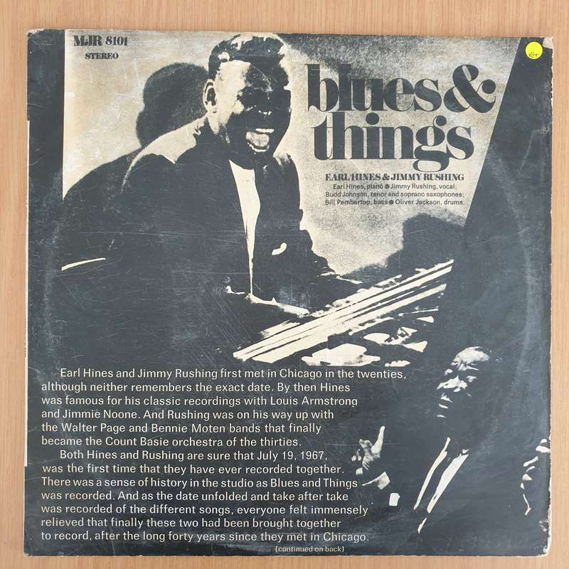 Earl Hines & Jimmy Rushing  Blues & Things - Vinyl LP Record - Very-Good+ Quality (VG+) (veryg...