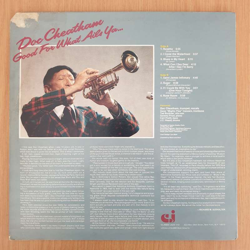 Doc Cheatham  Good For What Ails Ya...  - Vinyl LP Record - Very-Good+ Quality (VG+) (verygood...
