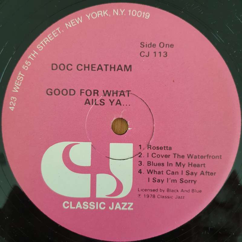 Doc Cheatham  Good For What Ails Ya...  - Vinyl LP Record - Very-Good+ Quality (VG+) (verygood...