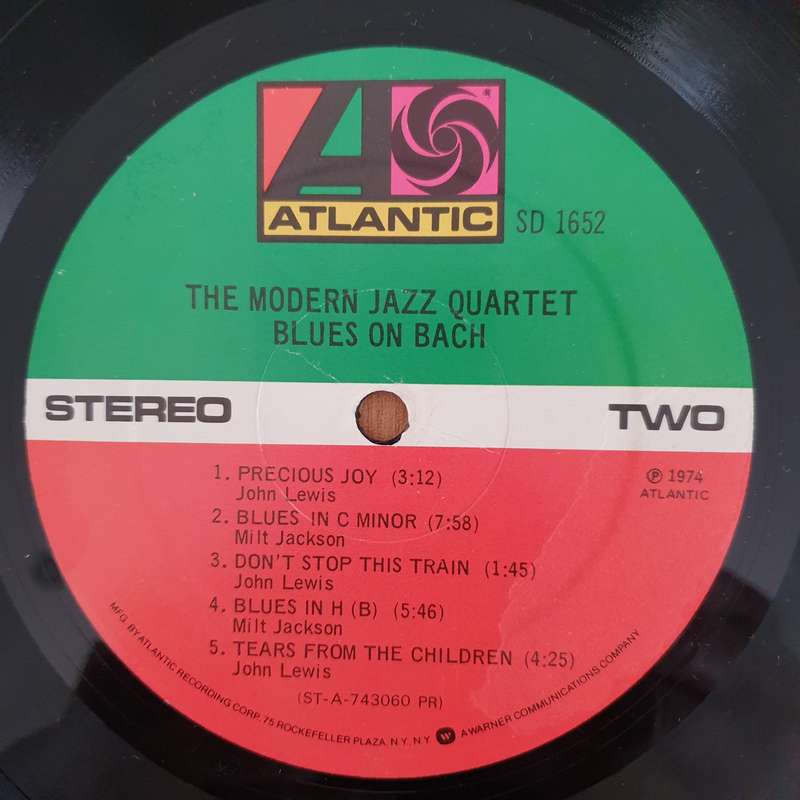 The Modern Jazz Quartet  Blues On Bach - Vinyl LP Record - Very-Good+ Quality (VG+) (verygoodp...