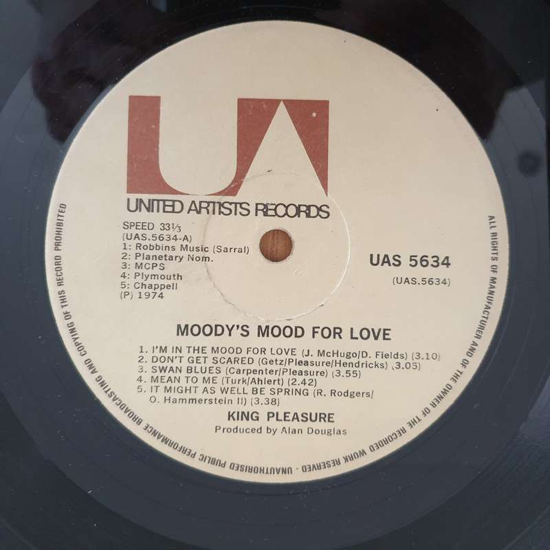 King Pleasure  Moody's Mood For Love -  Vinyl LP Record - Good+ Quality (G+) (gplus)