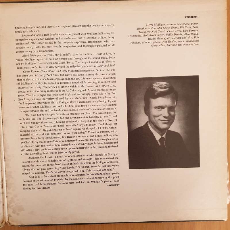 Gerry Mulligan And The Concert Jazz Band  At The Village Vanguard (Japan Pressing) - Vinyl LP ...