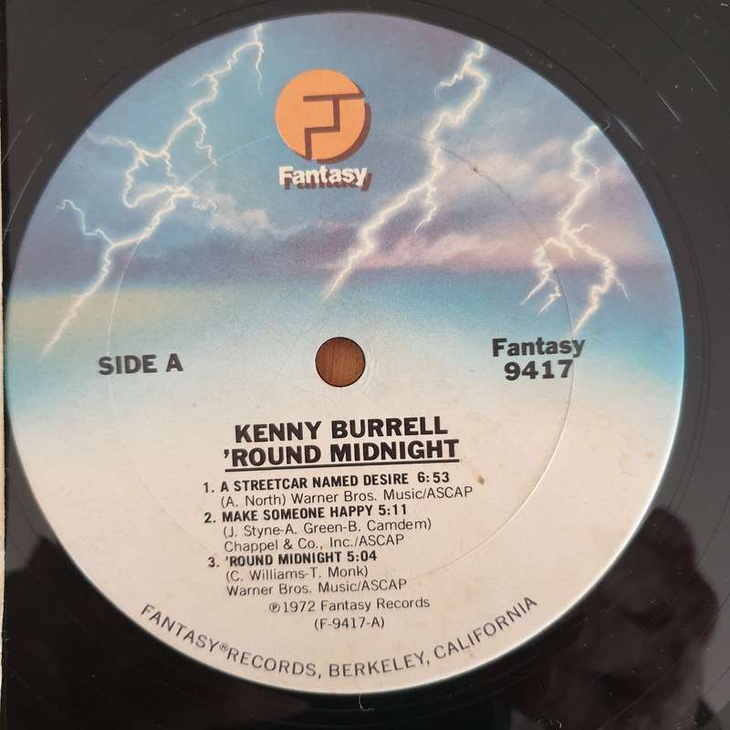 Kenny Burrell  'Round Midnight - Vinyl LP Record - Very-Good Quality (VG)  (verry)