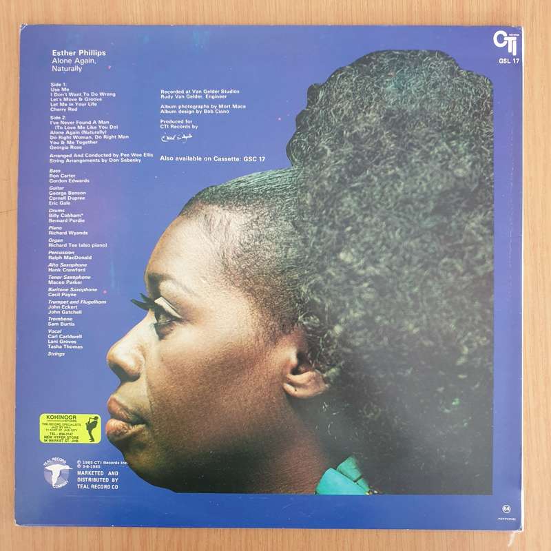 Esther Phillips  Alone Again, Naturally - Vinyl LP Record - Very-Good+ Quality (VG+) (verygood...