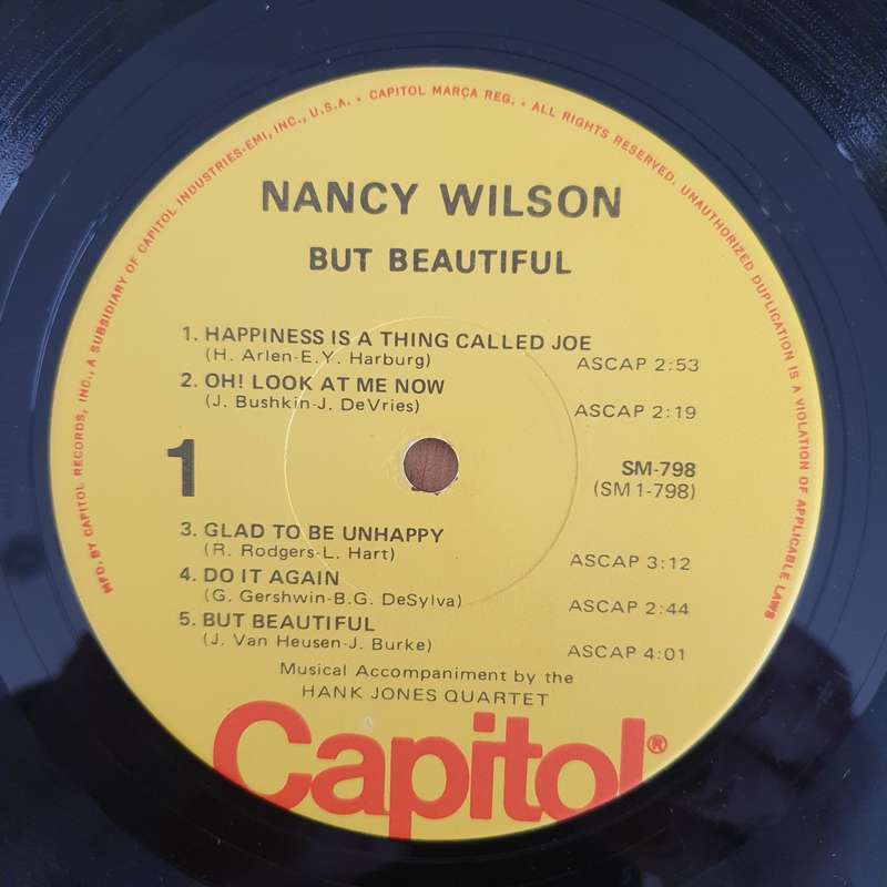 Nancy Wilson  But Beautiful - Vinyl LP Record - Very-Good+ Quality (VG+) (verygoodplus)
