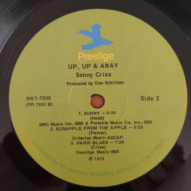 Sonny Criss  Up, Up And Away - Vinyl LP Record - Very-Good+ Quality (VG+) (verygoodplus)