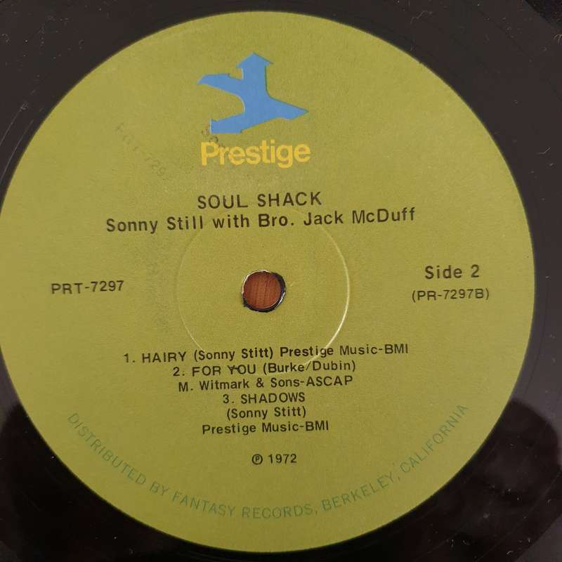 Sonny Stitt With Jack McDuff  Soul Shack - Vinyl LP Record - Very-Good+ Quality (VG+) (verygoo...
