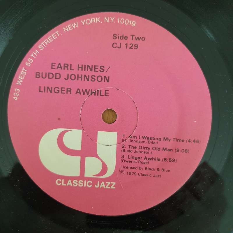 Earl Hines / Budd Johnson  Linger Awhile - Vinyl LP Record - Very-Good+ Quality (VG+) (verygoo...