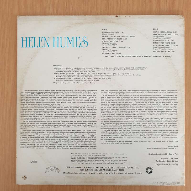 Helen Humes  1947 - Vinyl LP Record - Very-Good+ Quality (VG+) (verygoodplus)