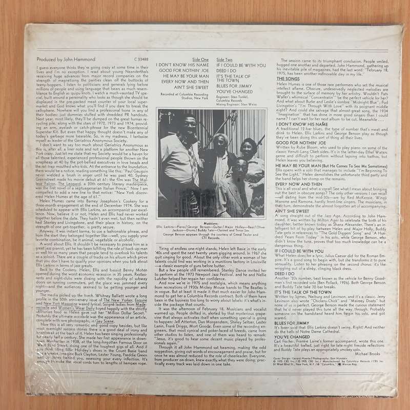 Helen Humes  The Talk Of The Town - Vinyl LP Record - Very-Good+ Quality (VG+) (verygoodplus)