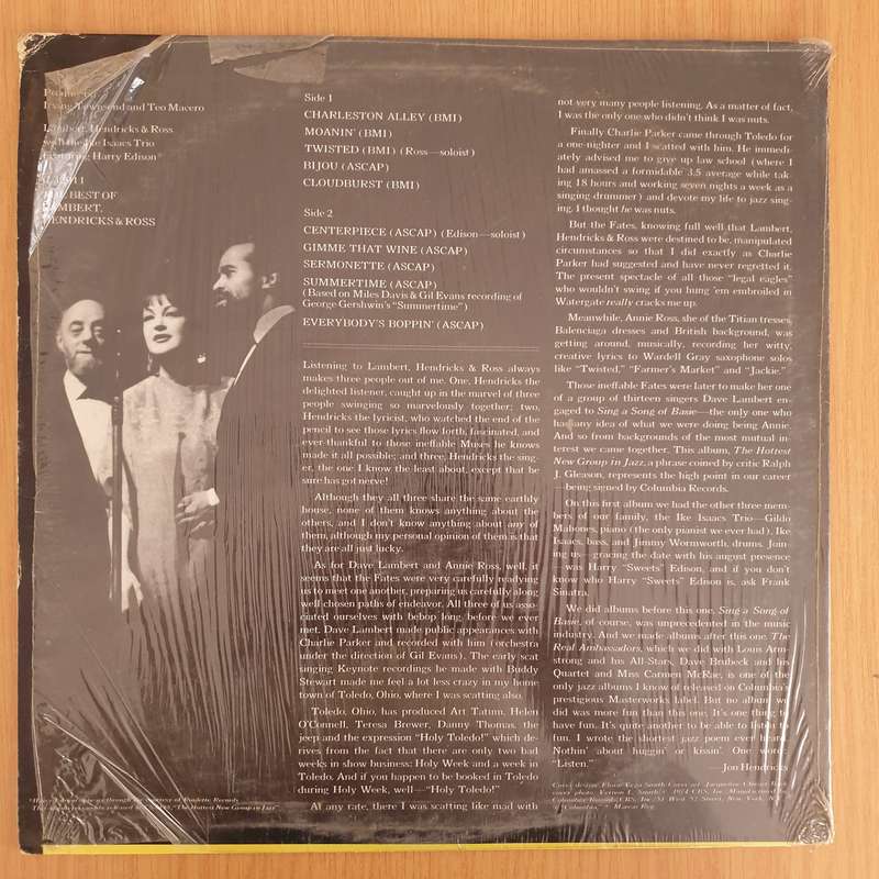 Lambert, Hendricks & Ross  The Best Of Lambert, Hendricks & Ross  - Vinyl LP Record - Very-Goo...