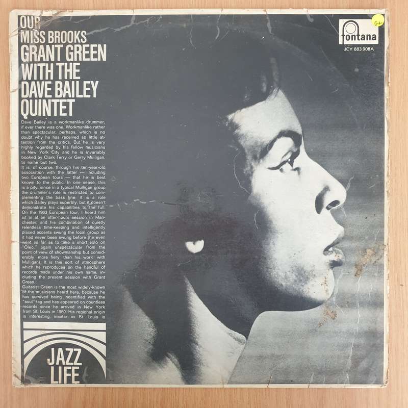 Grant Green With The Dave Bailey Quintet  Our Miss Brooks -  Vinyl LP Record - Good+ Quality (...