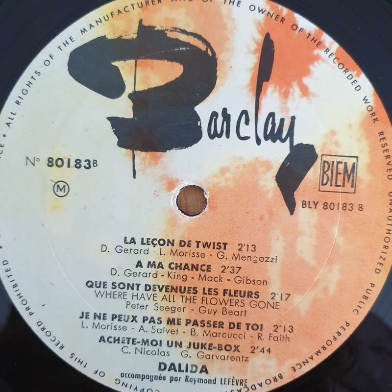 Dalida  Dalida (10") - Vinyl LP Record - Very-Good Quality (VG)  (verry)