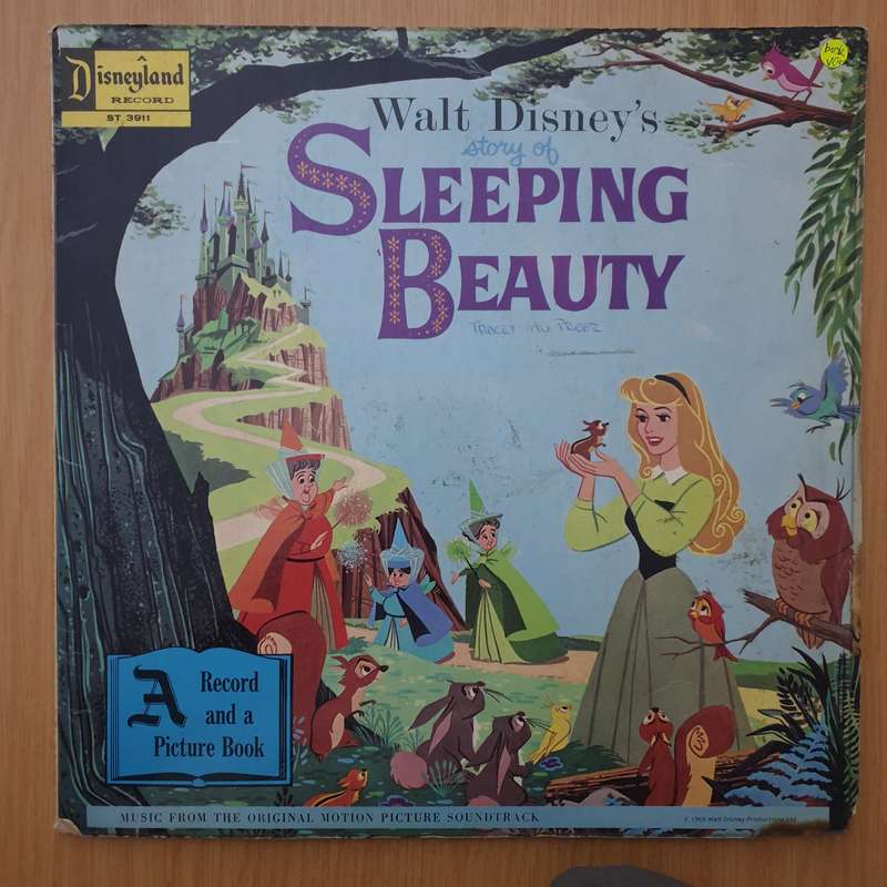 Walt Disney's Story Of Sleeping Beauty (with book)  - Vinyl LP Record - Very-Good+ Quality (VG+) ...