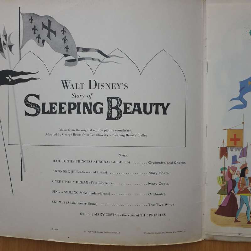 Walt Disney's Story Of Sleeping Beauty (with book)  - Vinyl LP Record - Very-Good+ Quality (VG+) ...