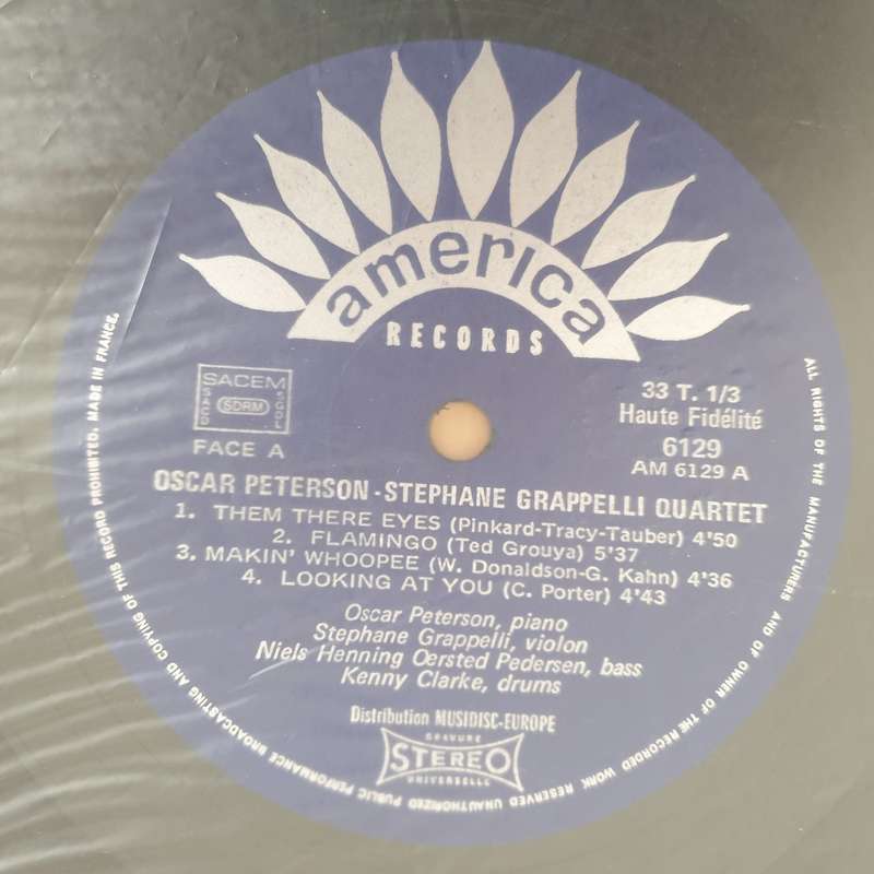 Oscar Peterson - Stephane Grappelli Quartet Featuring Niels O.H. Pedersen - Kenny Clarke  - Vinyl...