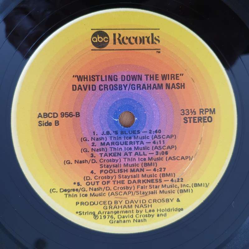 Crosby & Nash  Whistling Down The Wire - Vinyl LP Record - Very-Good+ Quality (VG+) (verygoodp...