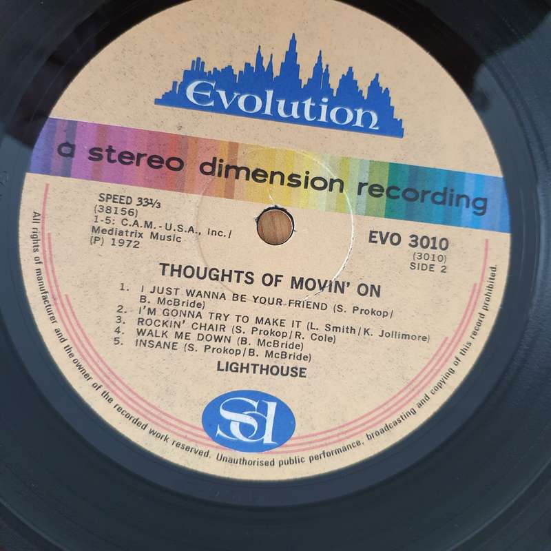 Lighthouse  Thoughts Of Movin' On - Vinyl LP Record - Very-Good+ Quality (VG+) (verygoodplus)
