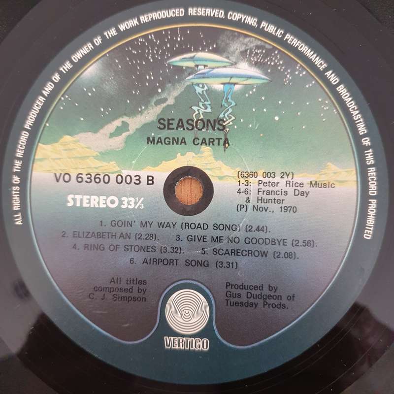 Magna Carta  Seasons  - Vinyl LP Record - Very-Good+ Quality (VG+) (verygoodplus)