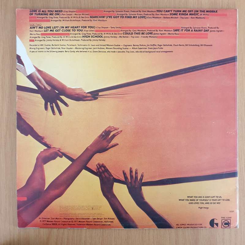 High Inergy  Turnin' On - Vinyl LP Record - Very-Good+ Quality (VG+) (verygoodplus)