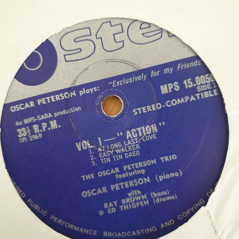Oscar Peterson  Action - Vinyl LP Record - Very-Good- Quality (VG-) (minus)