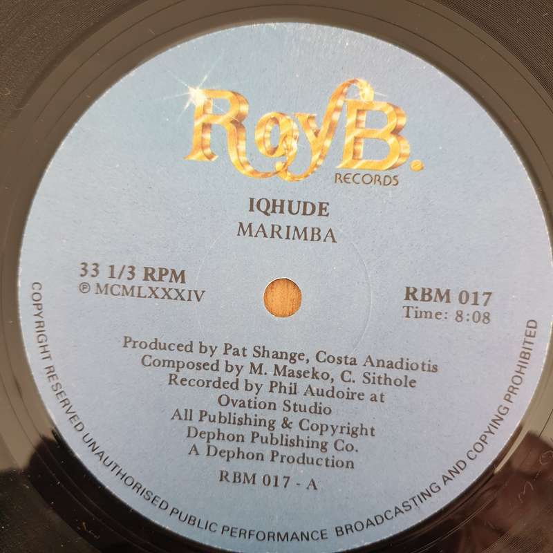 Marimba  Iqhude - Vinyl LP Record - Very-Good+ Quality (VG+) (verygoodplus)