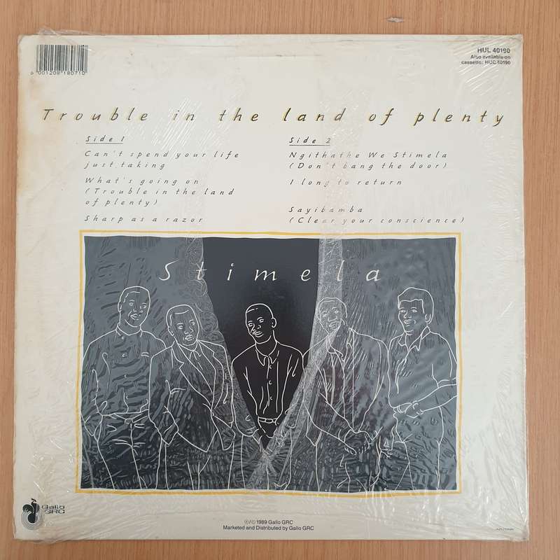 Stimela  Trouble In The Land Of The Plenty - Vinyl LP Record - Very-Good Quality (VG)  (verry)