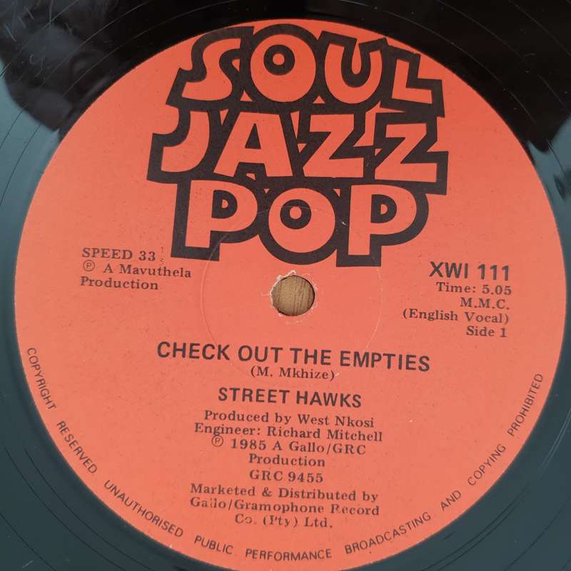 Street Hawks  Check Out The Empties -  Vinyl LP Record - Good+ Quality (G+) (gplus)