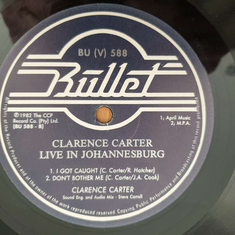 Clarence Carter  Live In Johannesburg - Vinyl LP Record - Very-Good- Quality (VG-) (minus)