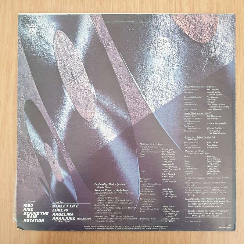 Herb Alpert  Rise - Vinyl LP Record - Very-Good Quality (VG)  (verry)