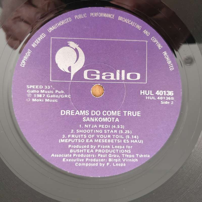 Sankomota  Dreams Do Come True - Vinyl LP Record - Very-Good Quality (VG)  (verry)