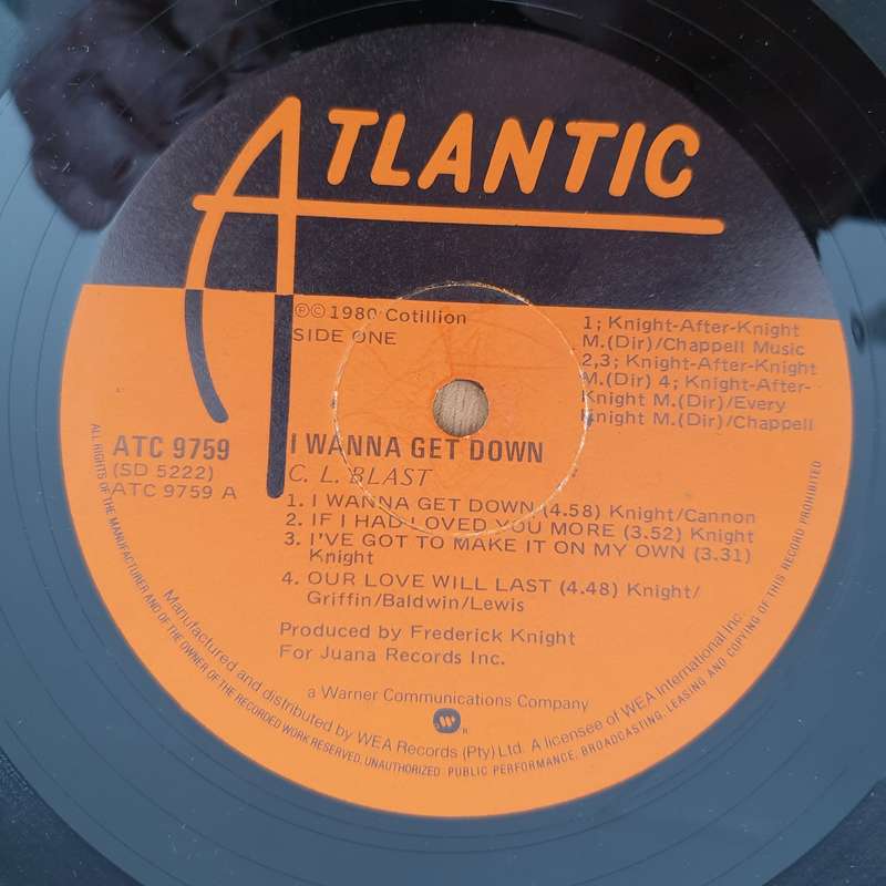C.L. Blast  I Wanna Get Down - Vinyl LP Record - Very-Good Quality (VG)  (verry)