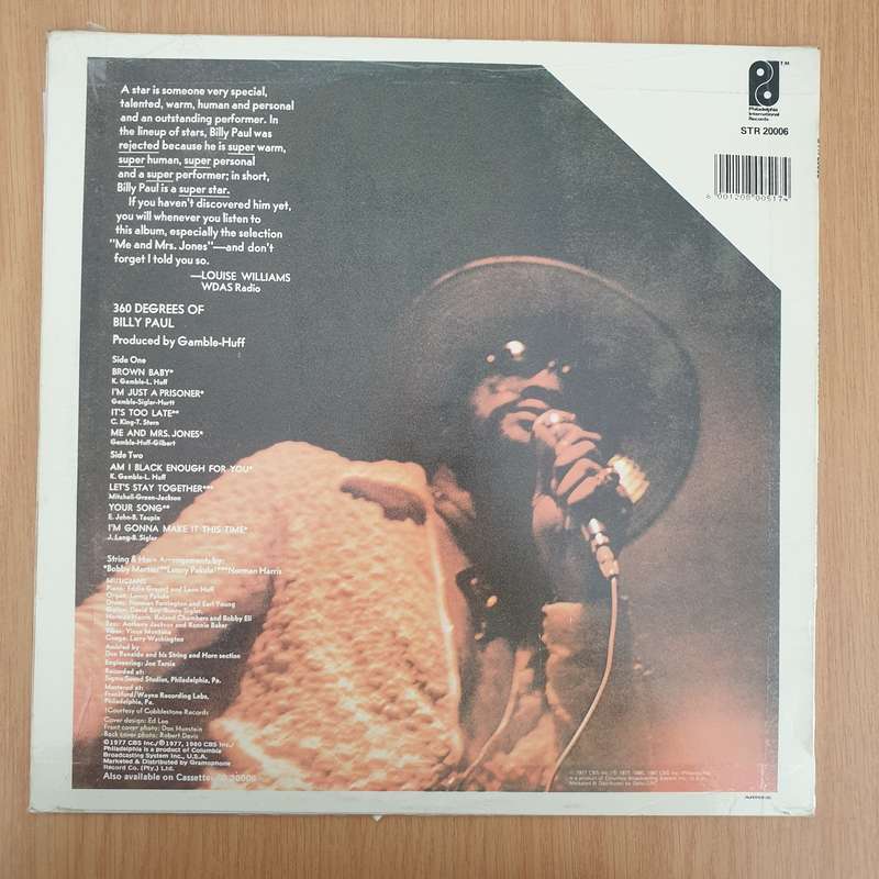 Billy Paul  360 Degrees Of Billy Paul - Vinyl LP Record - Very-Good+ Quality (VG+) (verygoo...