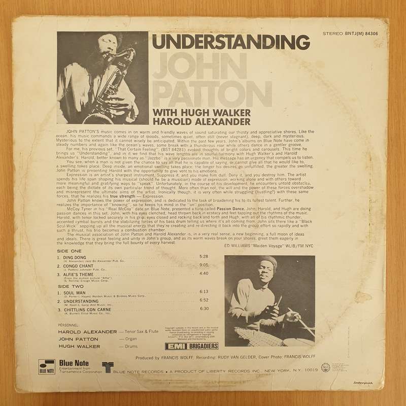 John Patton  Understanding - Vinyl LP Record - Good+ Quality (G+) (gplus)