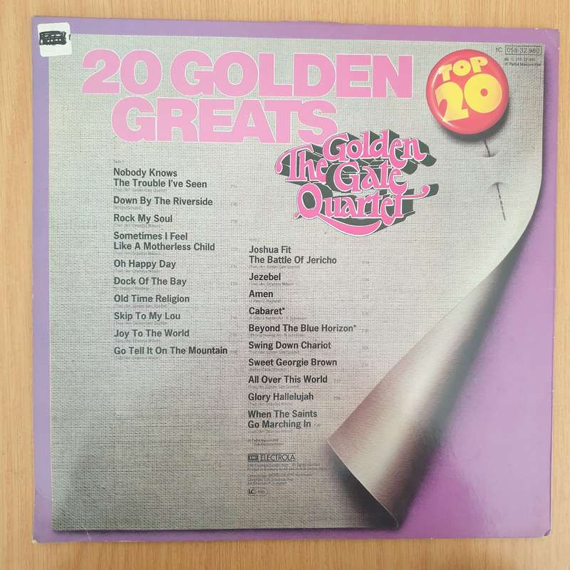 The Golden Gate Quartet  20 Golden Greats - Vinyl LP Record - Very-Good+ Quality (VG+) (verygo...