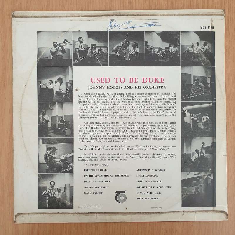 Johnny Hodges And His Orchestra  Used To Be Duke  Vinyl LP Record - Very-Good- Quality (VG-...