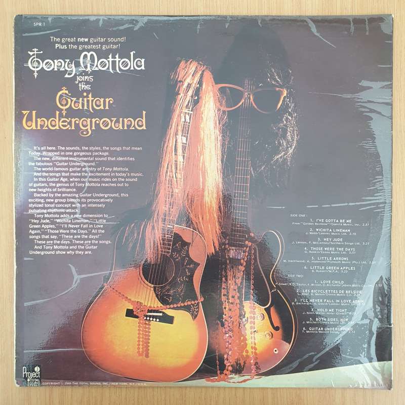 Tony Mottola Joins The Guitar Underground  Vinyl LP Record - Very-Good- Quality (VG-) (minus)