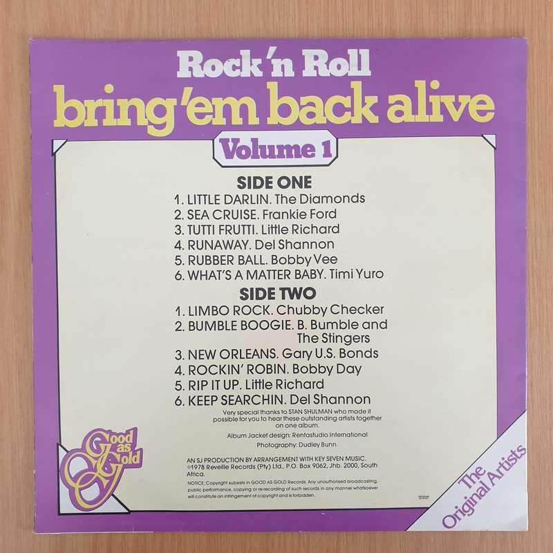 Rock 'n Roll - Bring 'em Back Alive - Vinyl LP Record - Very-Good+ Quality (VG+) (verygoodplus)