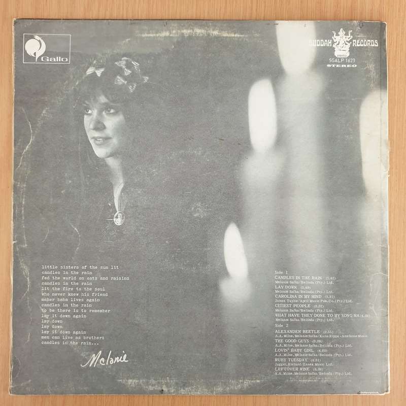 Melanie  Candles In The Rain  - Vinyl LP Record - Very-Good Quality (VG)  (verry)
