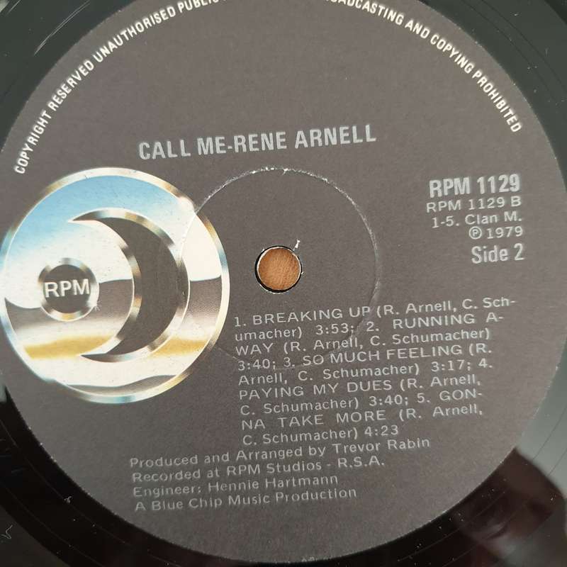 Rene Arnell  Call Me - Vinyl LP Record - Very-Good+ Quality (VG+) (verygoodplus)