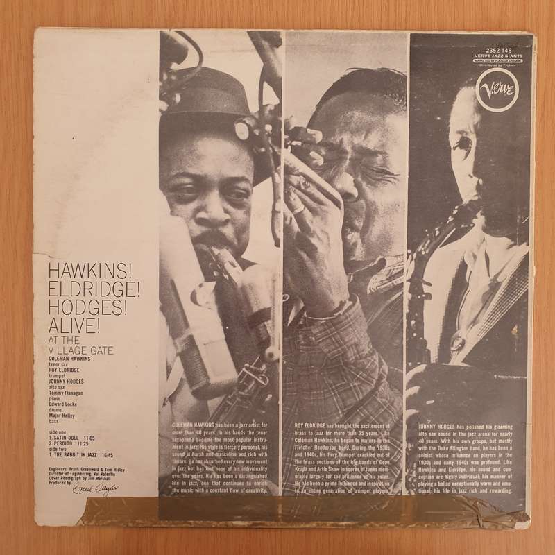 Coleman Hawkins, Roy Eldridge, Johnny Hodges   Alive! At The Village Gate! - Vinyl LP Record -...
