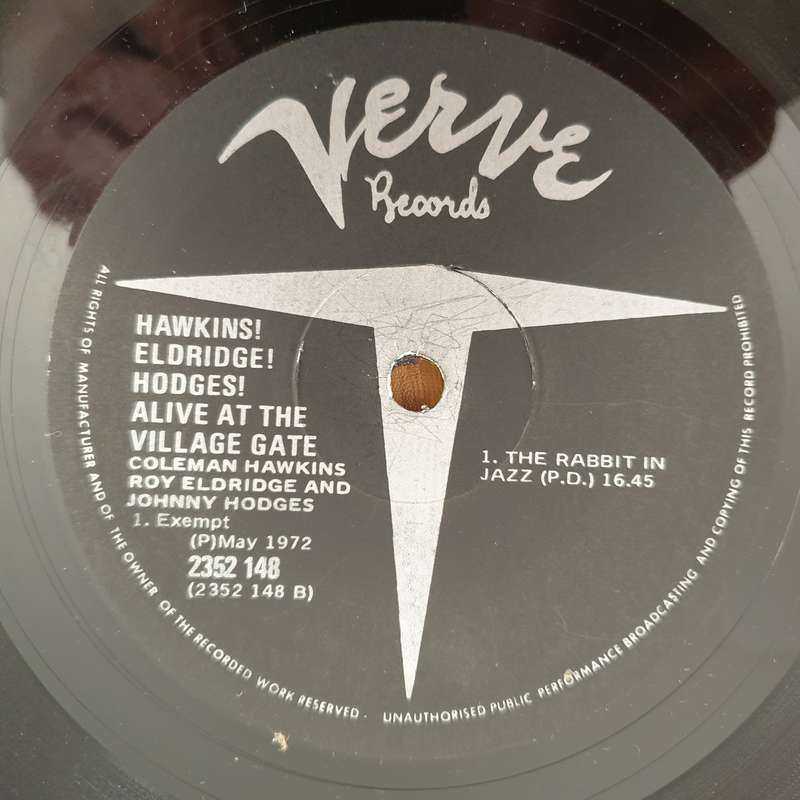 Coleman Hawkins, Roy Eldridge, Johnny Hodges   Alive! At The Village Gate! - Vinyl LP Record -...
