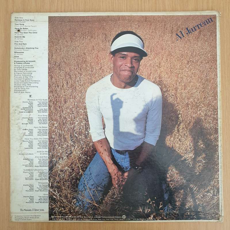 Al Jarreau  Glow (USA)   Vinyl LP Record - Very-Good- Quality (VG-) (minus)