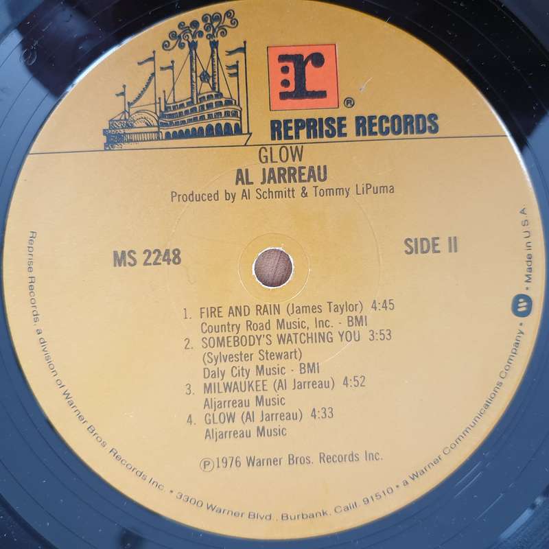Al Jarreau  Glow (USA)   Vinyl LP Record - Very-Good- Quality (VG-) (minus)
