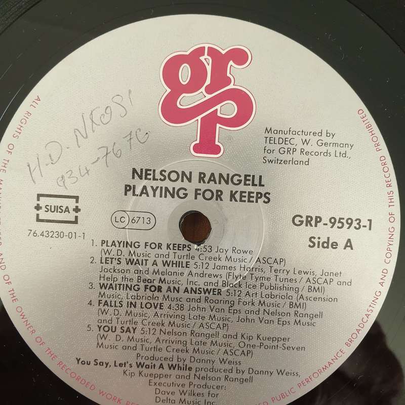 Nelson Rangell  Playing For Keeps (Germany Pressing)  - Vinyl LP Record - Very-Good+ Quality (...