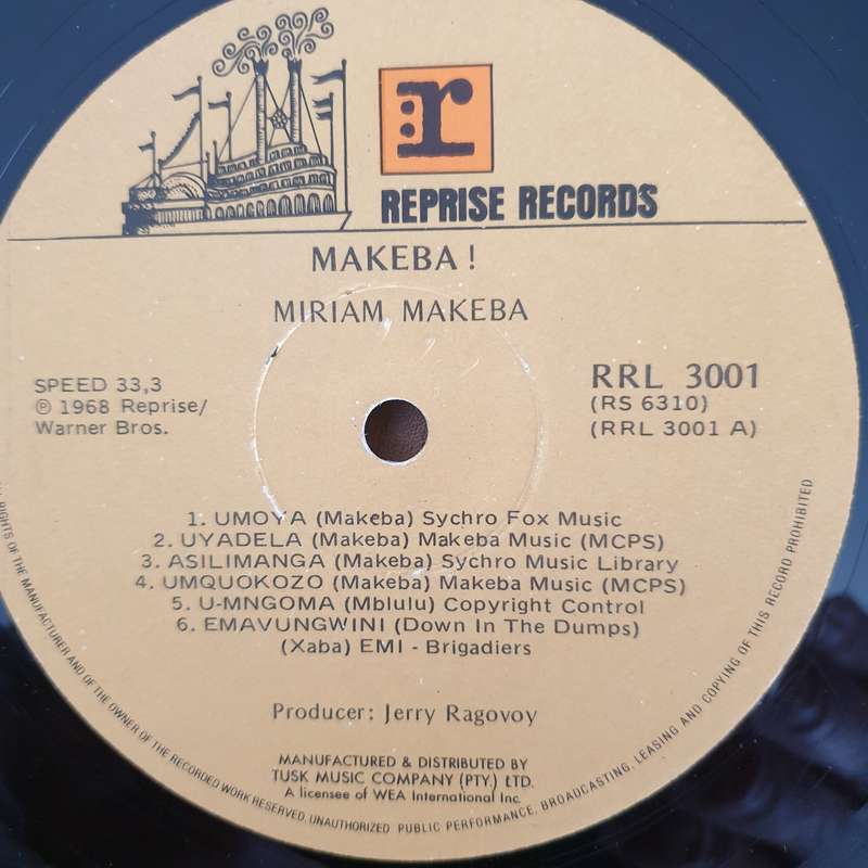 Miriam Makeba  Makeba! - Vinyl LP Record - Very-Good Quality (VG)  (verry)