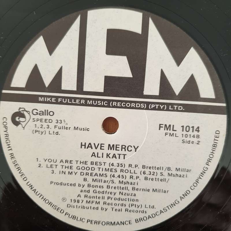 Ali Katt  Have Mercy - Vinyl LP Record - Very-Good Quality (VG)  (verry)