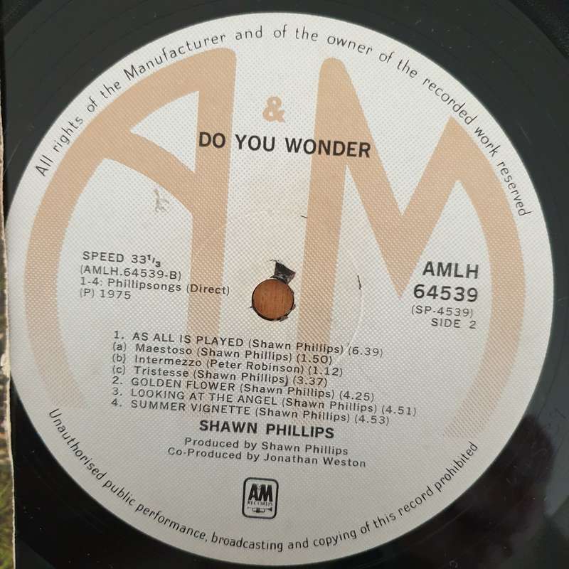 Shawn Phillips  Do You Wonder - Vinyl LP Record - Very-Good+ Quality (VG+) (verygoodplus)