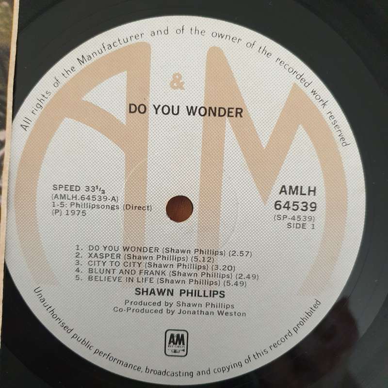 Shawn Phillips  Do You Wonder - Vinyl LP Record - Very-Good+ Quality (VG+) (verygoodplus)